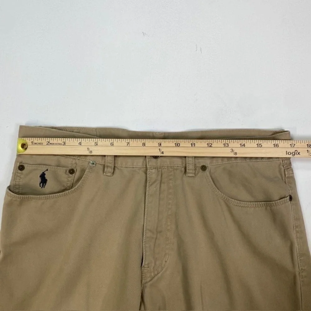 Polo Ralph Lauren 650 Straight Fit Khaki Chino Pants Mens‎ 34x30 Flat Front